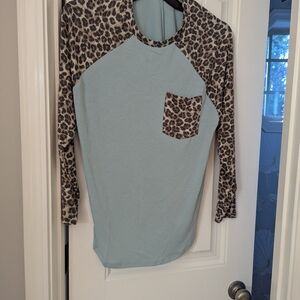 Zenana Outfitters Animal Print Blouse